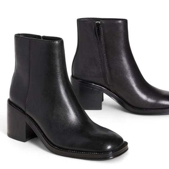 LOEFFLER RANDALL Blakely Vachetta Leather Square Toe Chunky Block Heel Boots 8 - Picture 2 of 13